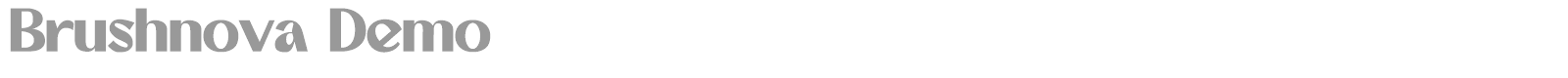 Brushnova font preview