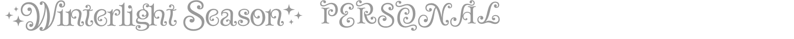 Winterlight Season font preview