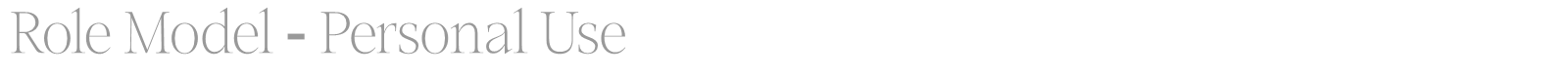 Role Model font preview