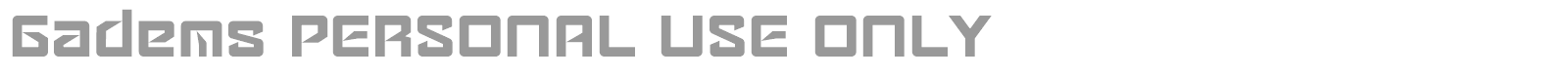 Gadems font preview