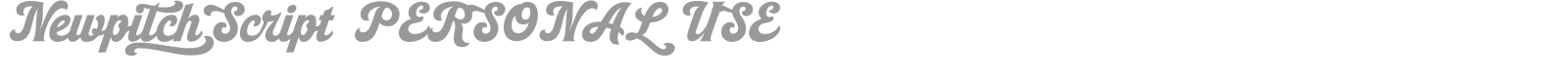 Newpitch Script font preview