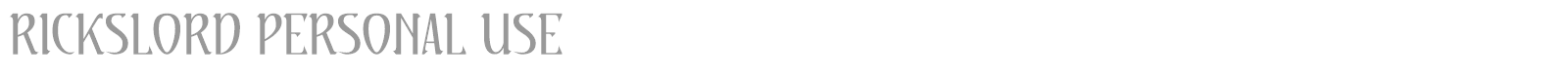 Rickslord font preview