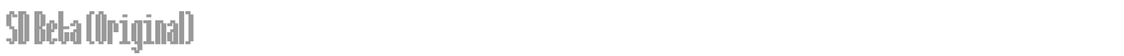 SD Beta (Original) font preview