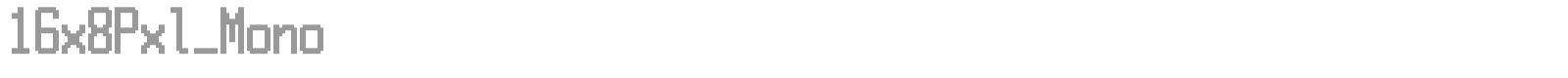 16x8Pxl font preview
