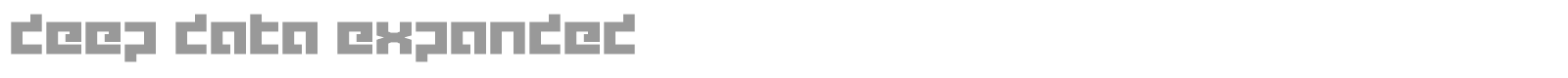 Deep Data font preview