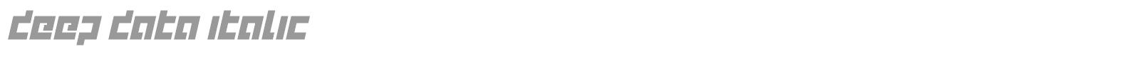 Deep Data font preview