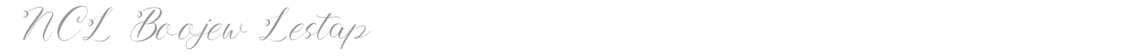NCL Boojew Lestap font preview