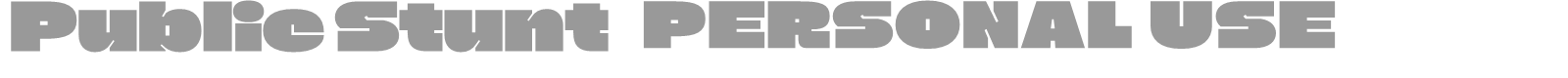 Public Stunt font preview