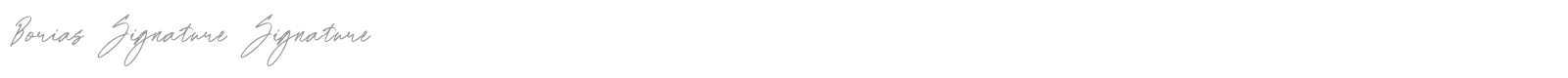 Borias Signature font preview