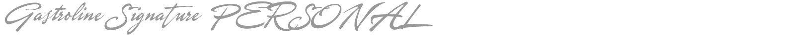 Gastroline Signature font preview