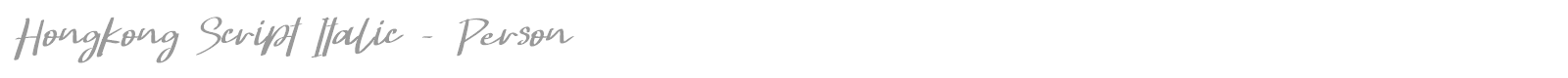 Hongkong Script font preview
