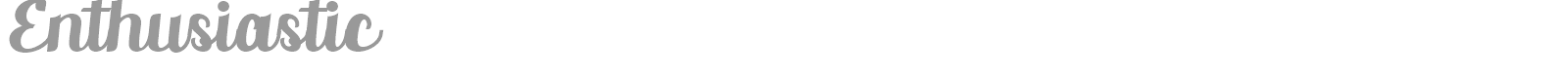 Enthusiastic font preview