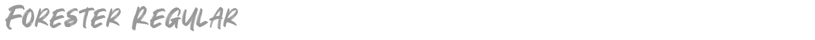 Forester font preview