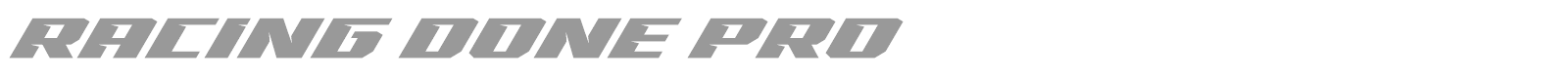 Racing Done Pro font preview