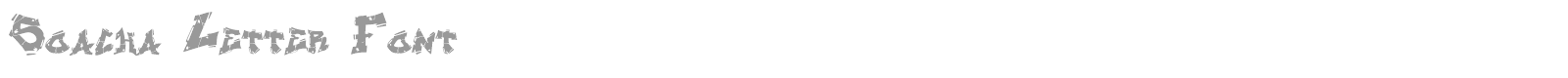 Soacha Letter Font font preview