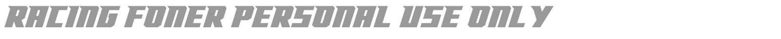 Racing Foner font preview