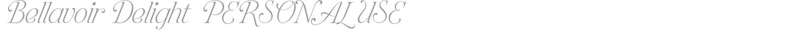 Bellavoir Delight font preview
