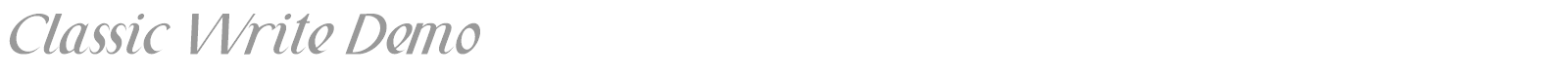 Classic Write font preview