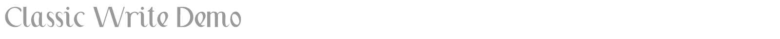 Classic Write font preview