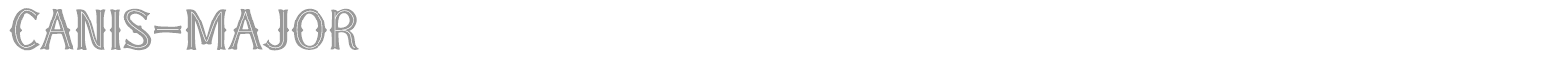Canis Major font preview