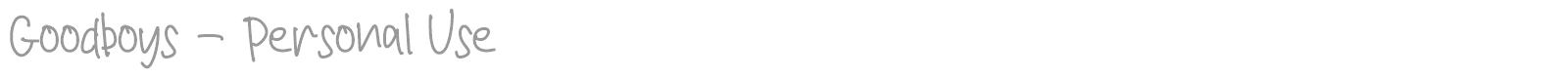 Goodboys font preview