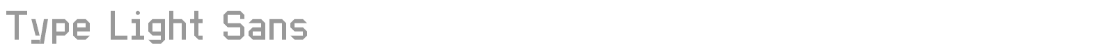 Type Light Sans font preview