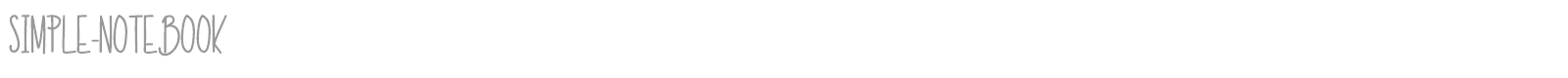 Simple Notebook font preview