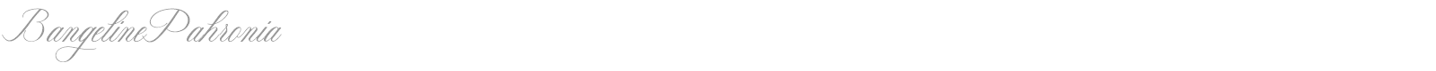 Bangeline Pahronia font preview