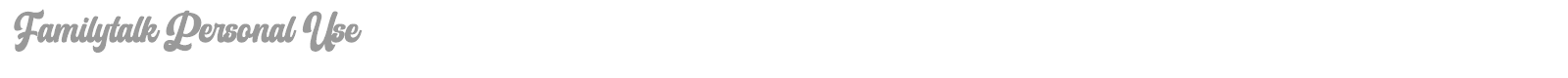Familytalk font preview