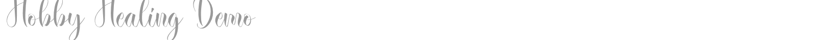 Hobby Healing font preview