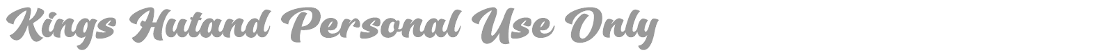 Kings Hutand font preview