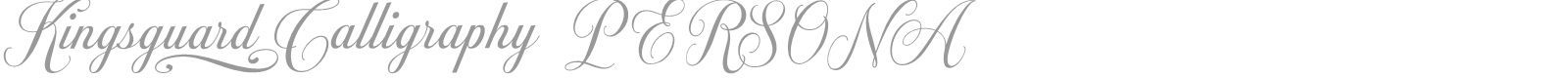Kingsguard Calligraphy font preview