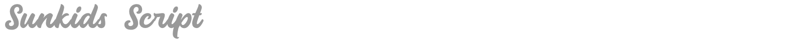 Sunkids Script font preview