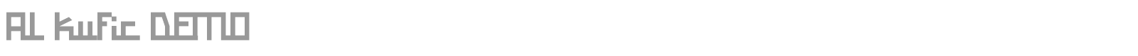 Al Kufic font preview