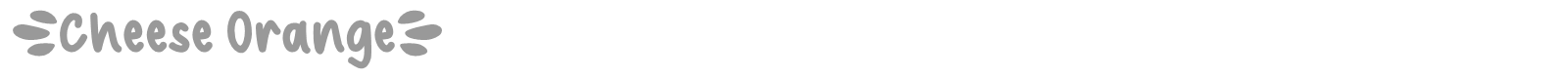Cheese Orange font preview