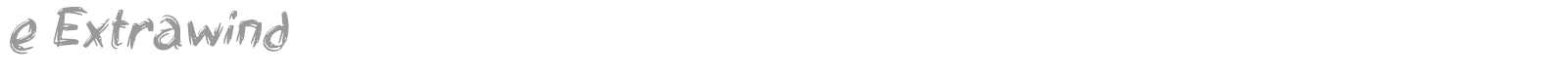 e Extrawind font preview
