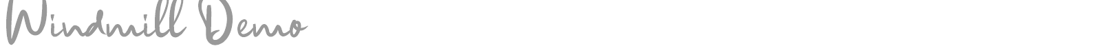 Windmill font preview
