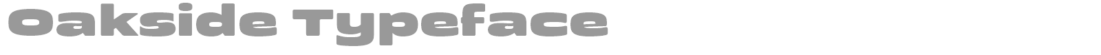 Oakside Typeface font preview