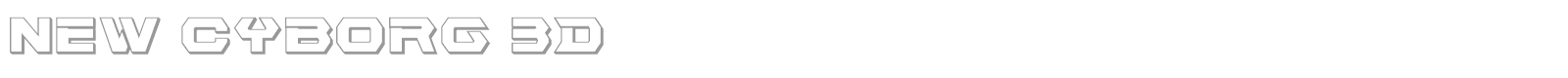 New Cyborg font preview