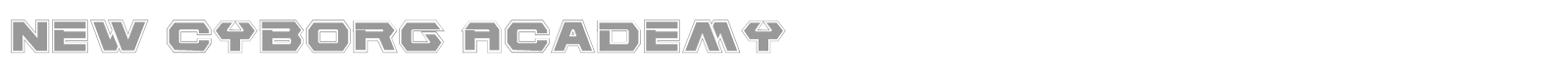 New Cyborg font preview