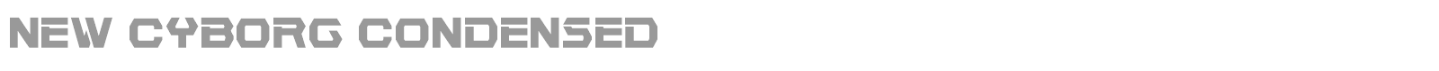 New Cyborg font preview