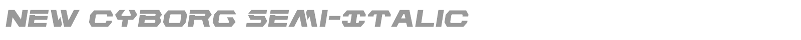 New Cyborg font preview