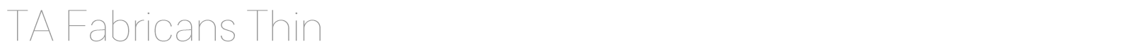 TA Fabricans font preview