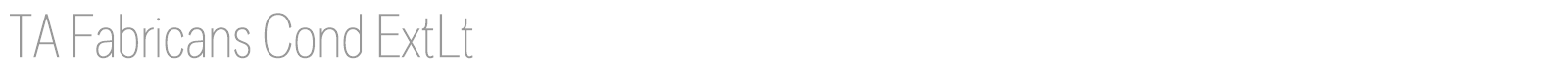 TA Fabricans font preview
