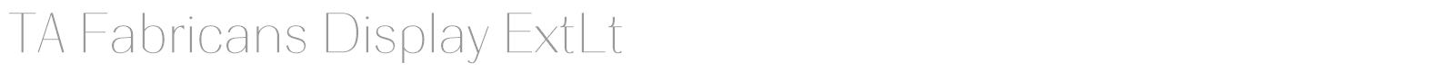 TA Fabricans font preview