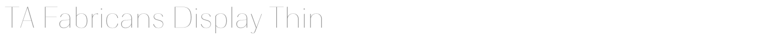 TA Fabricans font preview