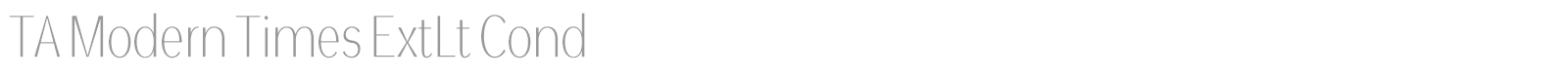 TA Modern Times font preview