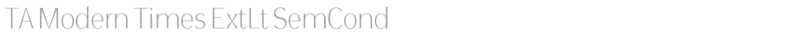 TA Modern Times font preview