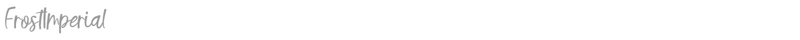 Frost Imperial font preview