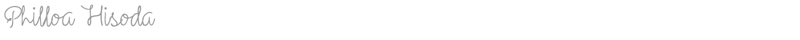Philloa Hisoda font preview